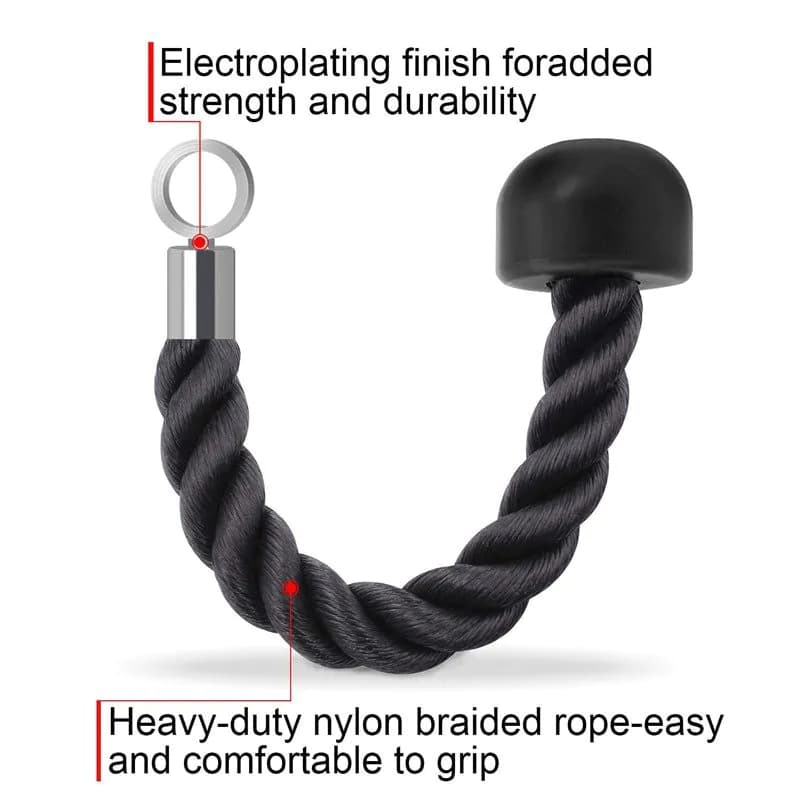 image-Single head Fitness Pull Rope Biceps Cord Cable