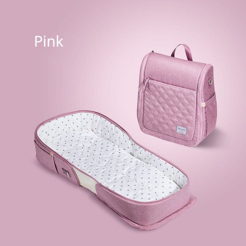 image-Baby Portable Bed Bag Foldable Newborn Travel Crib Carry-on Nest Bed