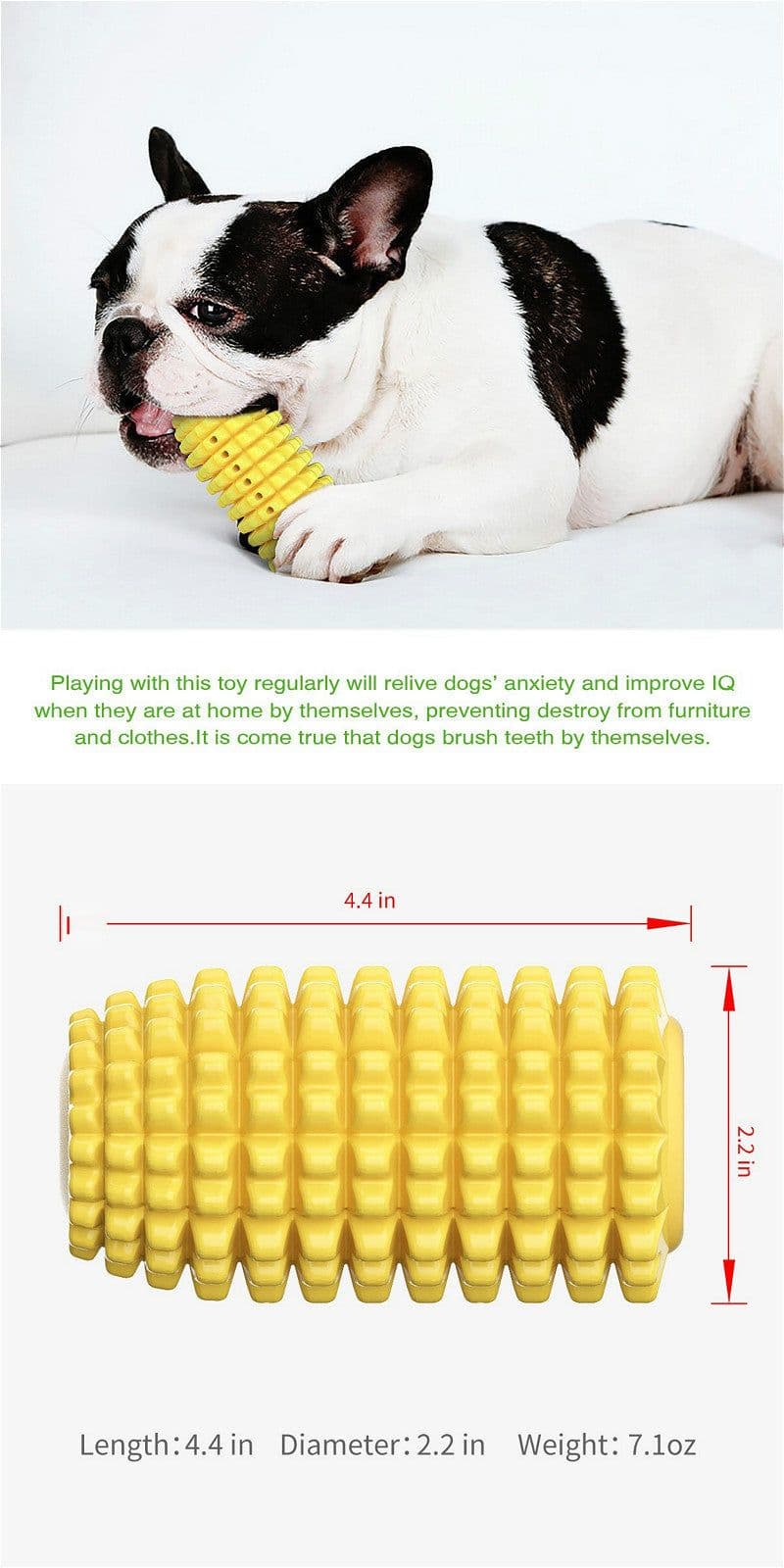 image-Pet Toothbrush Corn Stick Pet Dog Chew Bite Toys