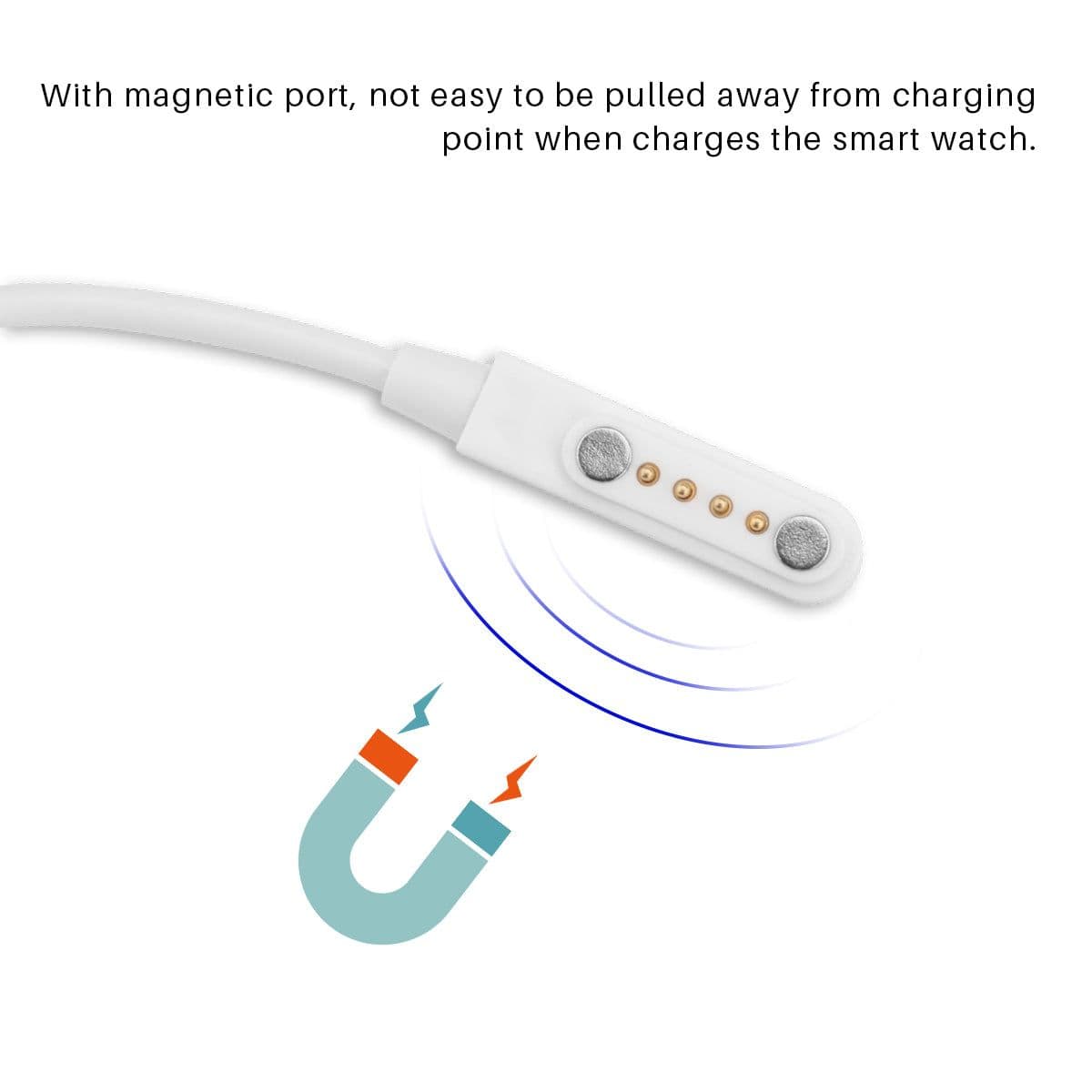 image-Magnetic Charger Cable Cord USB 2.0 Male to 4 Pin