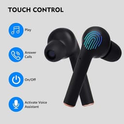 image-TWS Wireless Earphones Touch Control Bluetooth Headphones Waterproof