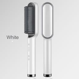 image-New PTC Heating Hair Straightener Brush Ceramic