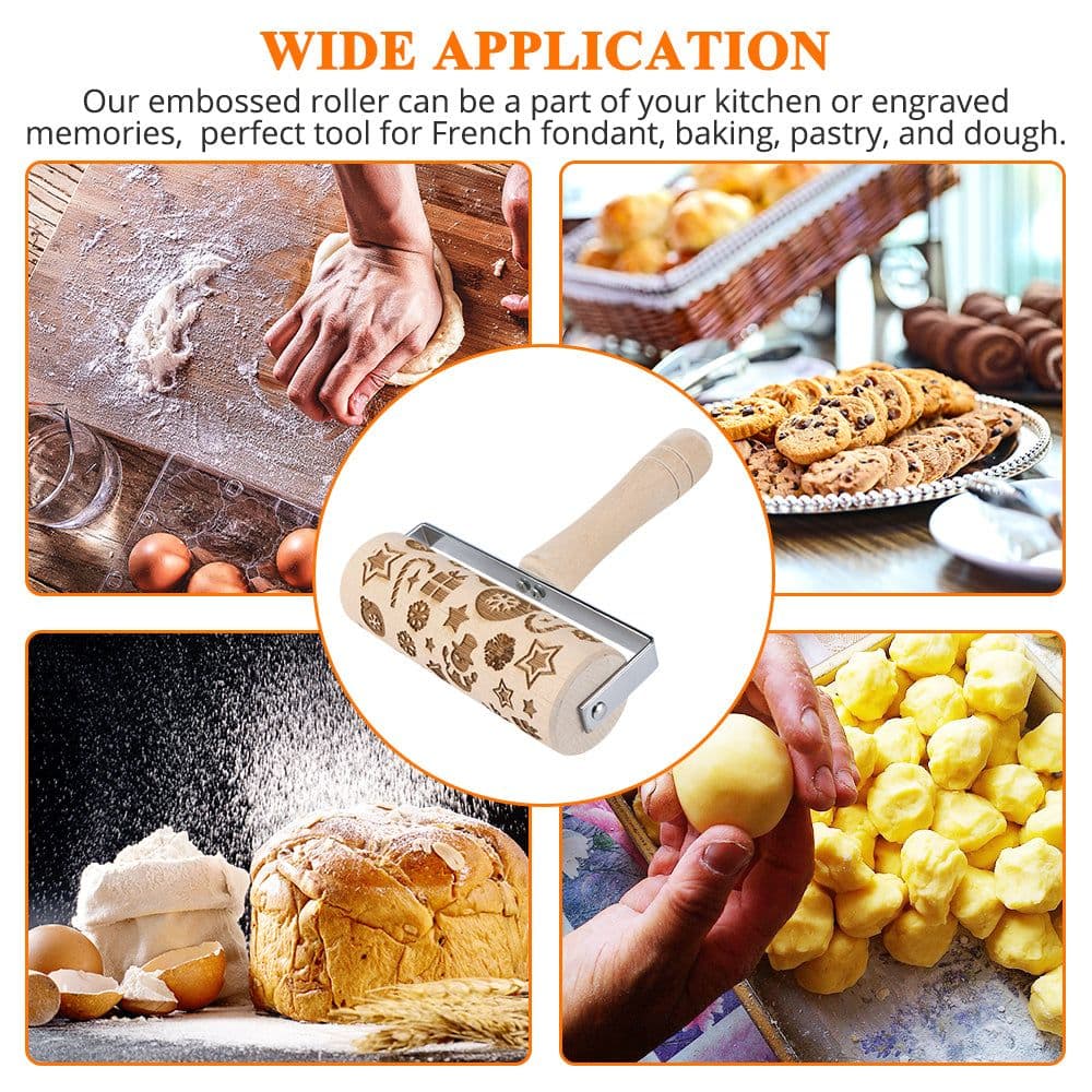 image-Christmas Wooden Rolling Pins Cookies