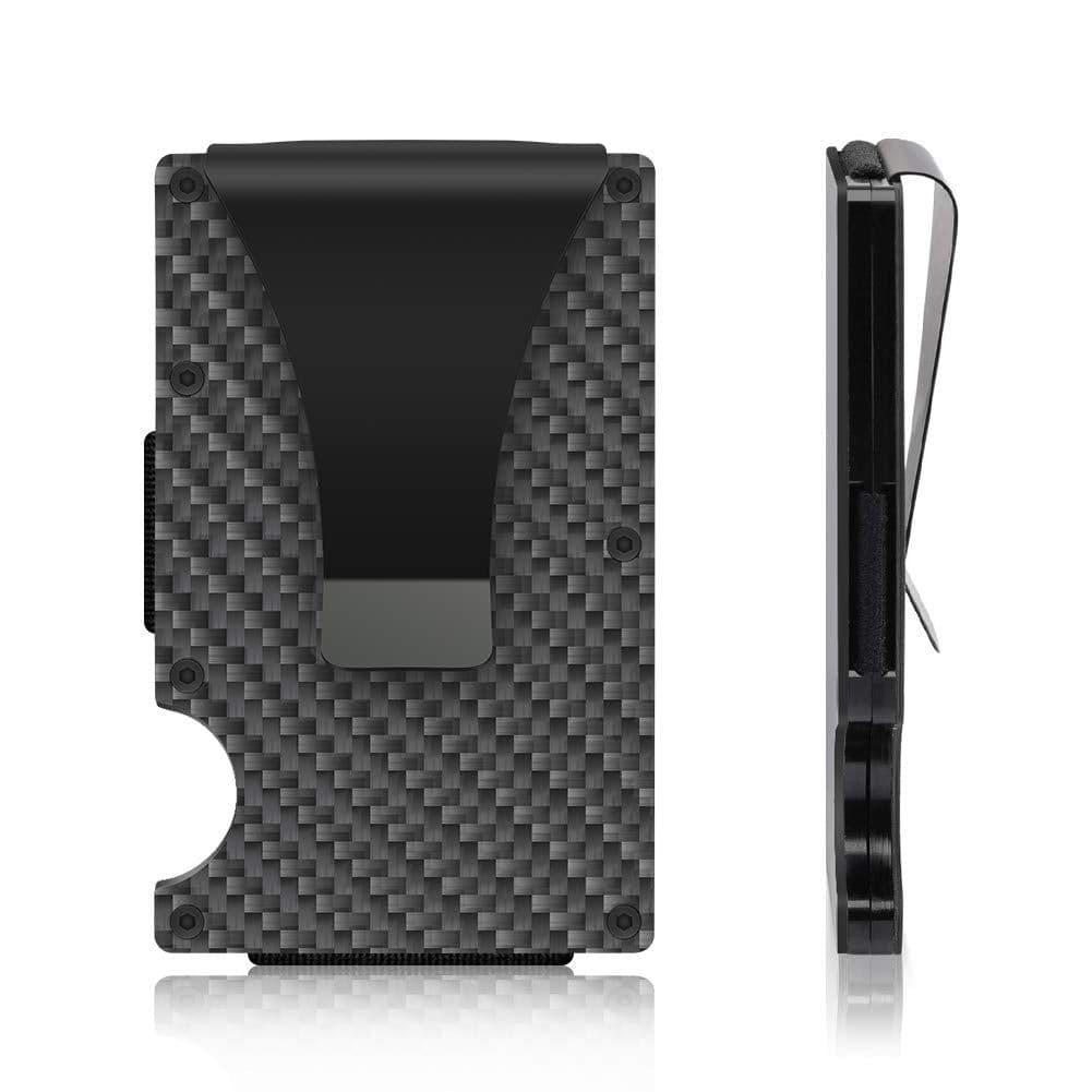 image-Slim Carbon Fiber Credit Card Holder RFID Blocking