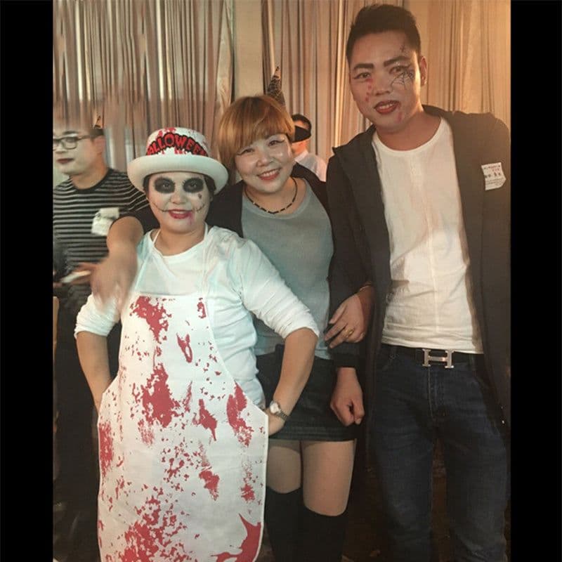 image-Halloween Adult Bloody Butcher Role Play Dress