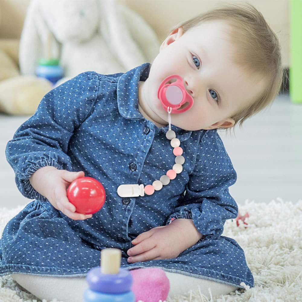 image-Food-grade Silicone Teething Beads Nipple Clip