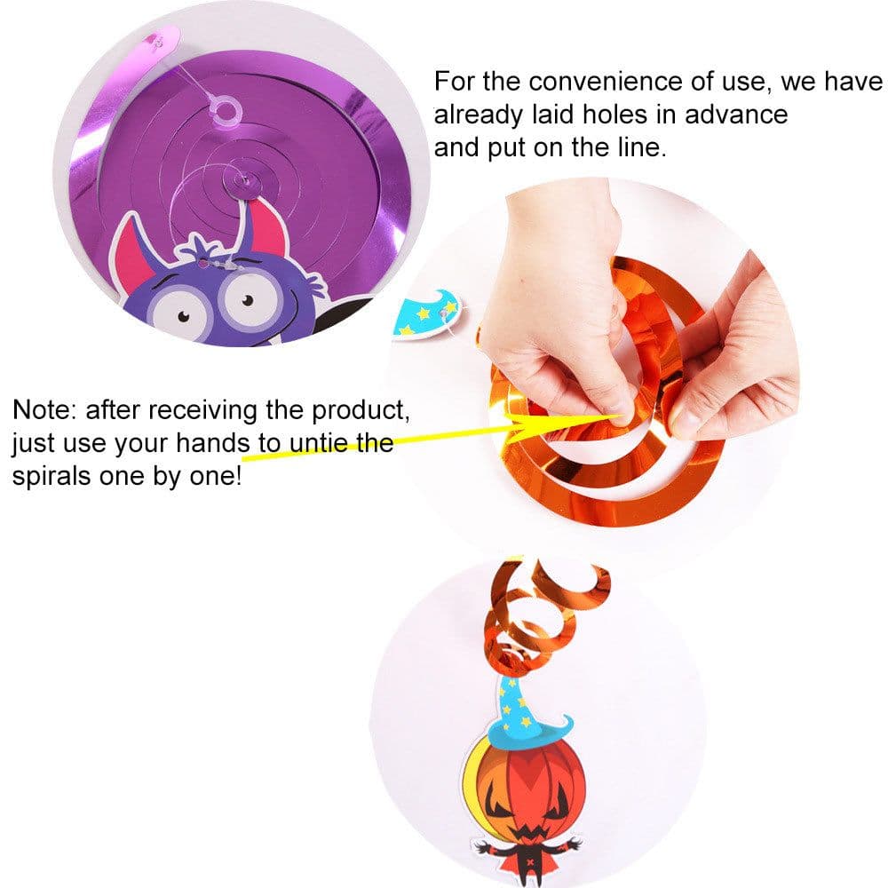 image-Halloween Party Hanging Swirl Decoration
