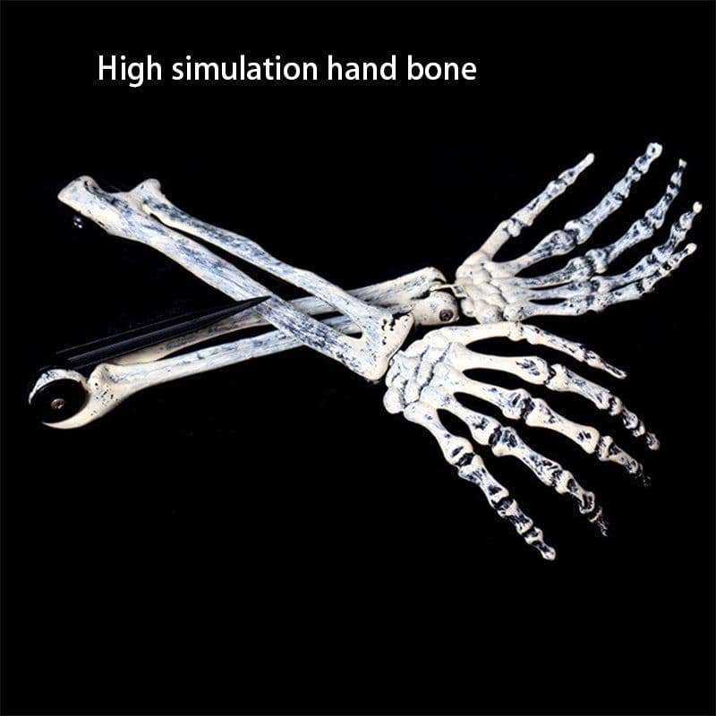 image-Halloween Party Decoration Lifelike Skull And Hand
