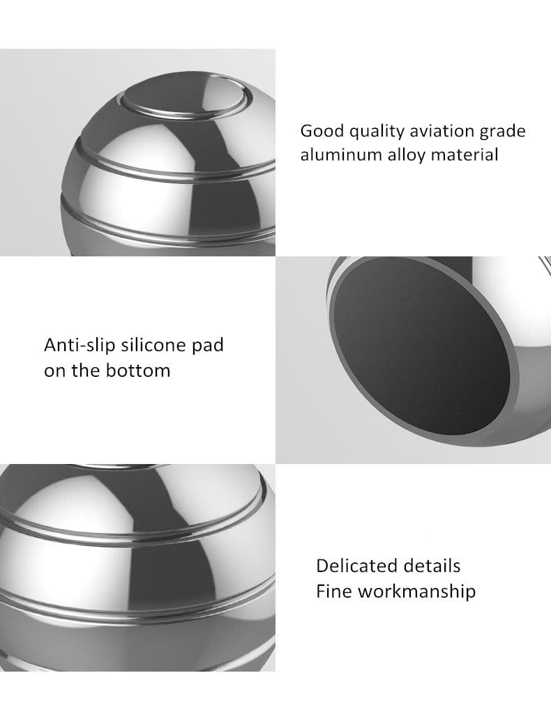image-Novelty Decompression Gyroscope Desktop Toy Silver