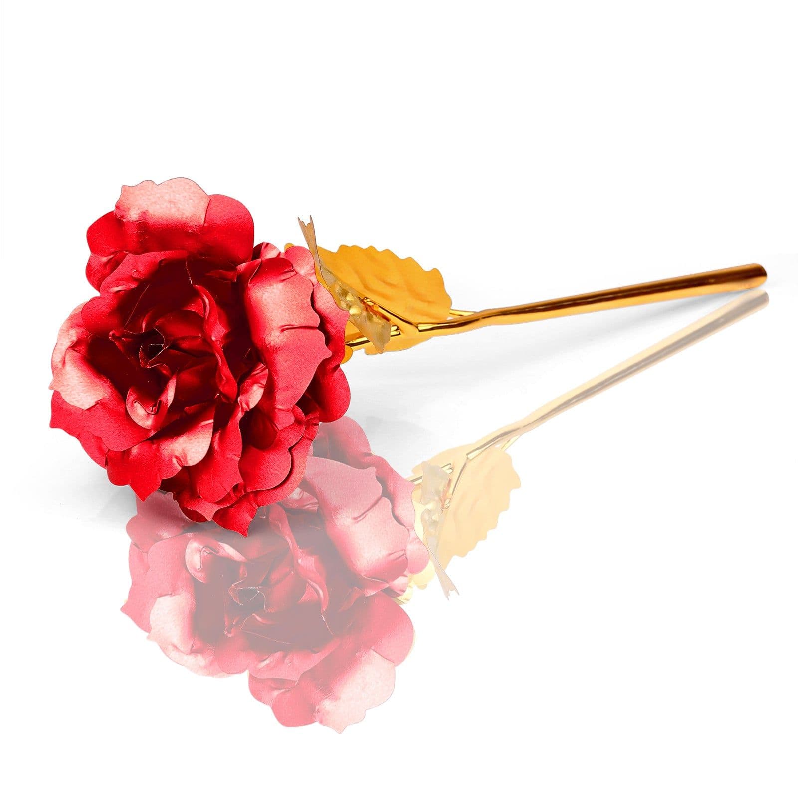 image-24K Foil Plated Red Rose Valentine's Day Gift