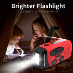 image-Emergency Hand Crank Radio Solar Power Bank