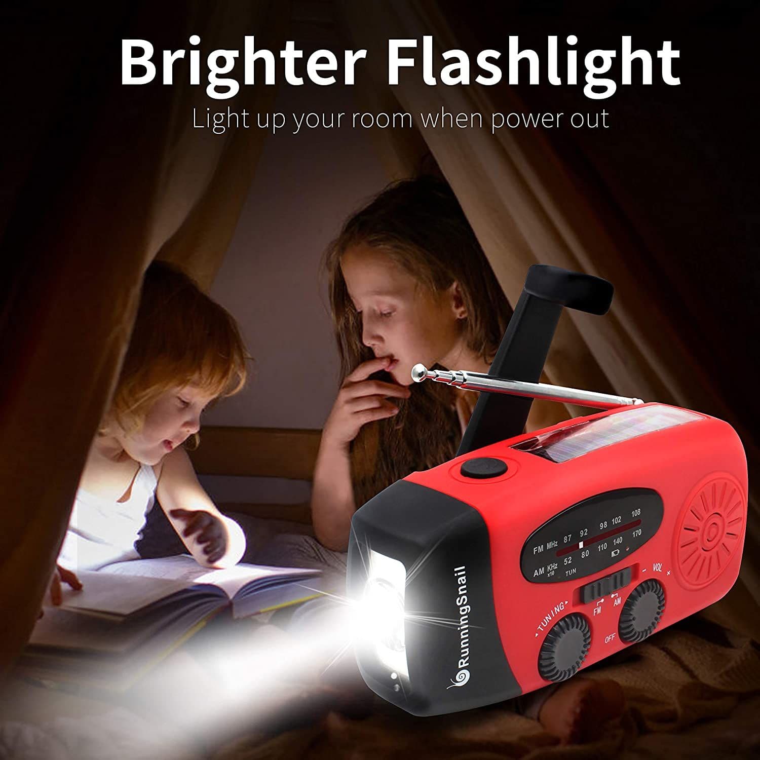 image-Emergency Hand Crank Radio Solar Power Bank