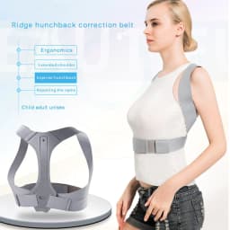 image-Adjustable Back Support Strap Posture Corrector