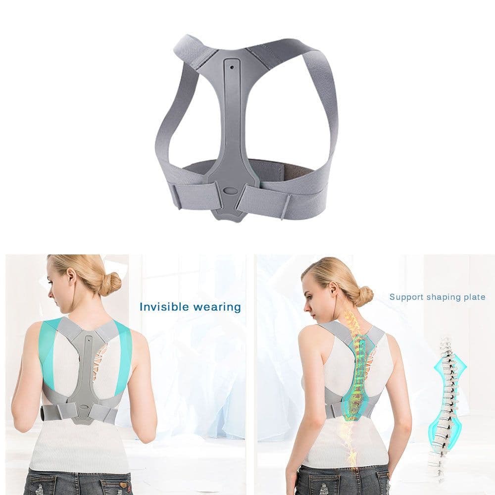 image-Adjustable Back Support Strap Posture Corrector