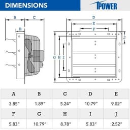 image-Shutter Exhaust Fan Aluminum with Speed Controller 7 Inch