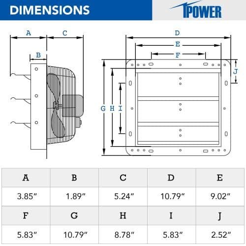 image-Shutter Exhaust Fan Aluminum with Speed Controller 7 Inch