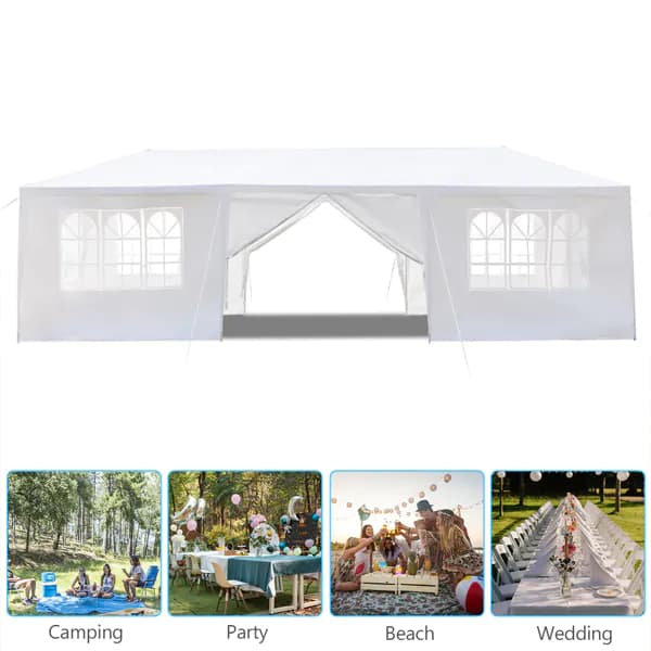 image-10'x30' Outdoor Party Tent with 8 Removable Sidewalls