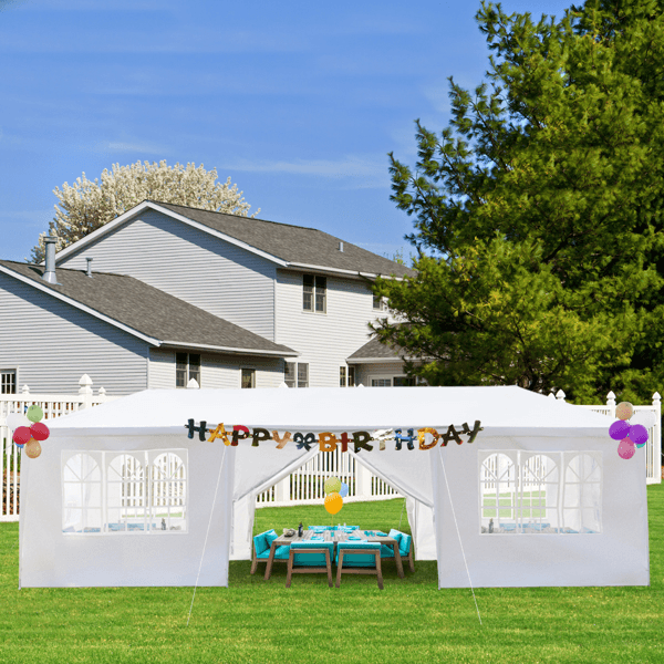 image-10'x30' Outdoor Party Tent with 8 Removable Sidewalls