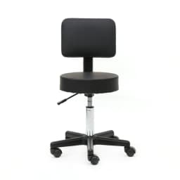 image-Round Shape Plastic Adjustable Salon Stool with Back
