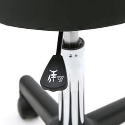 image-Round Shape Plastic Adjustable Salon Stool with Back