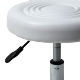 image-White Round Stool with Lines Rotation Bar Stool