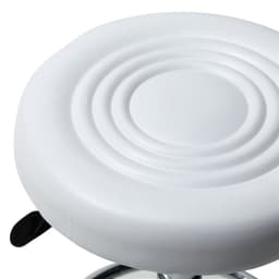 image-White Round Stool with Lines Rotation Bar Stool
