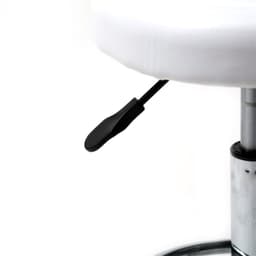 image-White Round Stool with Lines Rotation Bar Stool