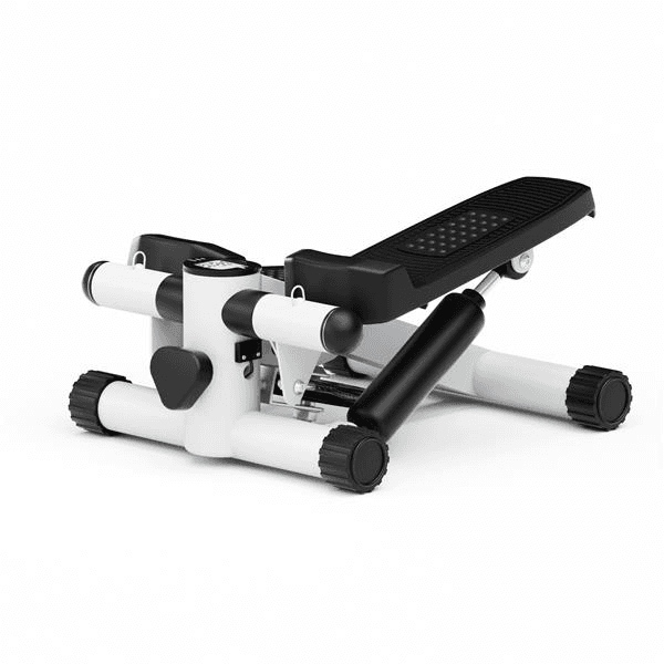 image-Hydraulic Fitness Mini Stepper with Resistance Bands and Display