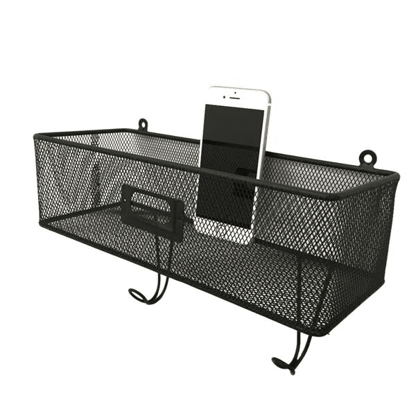 image-Wall Mount Mail and Key Holder Rack Pocket