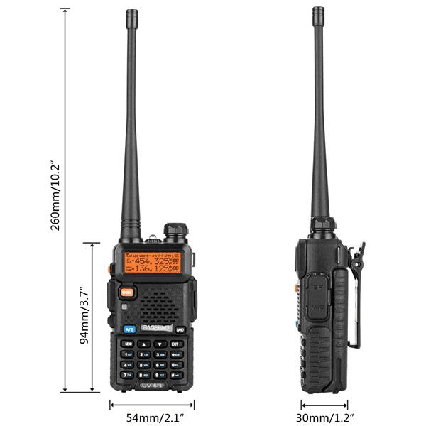 image-BAOFENG BF-UV5R 1.5" LCD 5W Dual Band Walkie Talkie