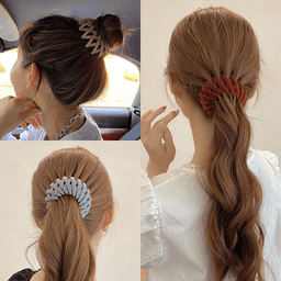 image-Fashion Women Bun Hair Claw Horsetail Buckle Bird Nest Hair Clip