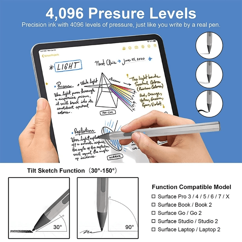 image-4096 Pressure Stylus Pen For Surface Pro 5 6 7 Go Book Laptop