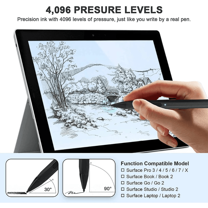 image-4096 Pressure Stylus Pen For Surface Pro 5 6 7 Go Book Laptop