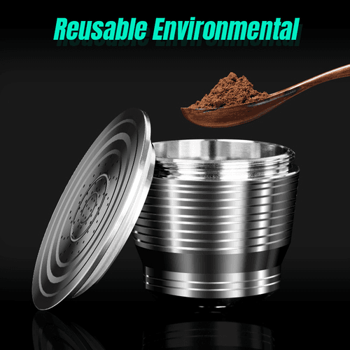 image-Reusable Coffee Capsule Stainless Steel Espresso Cup Filter