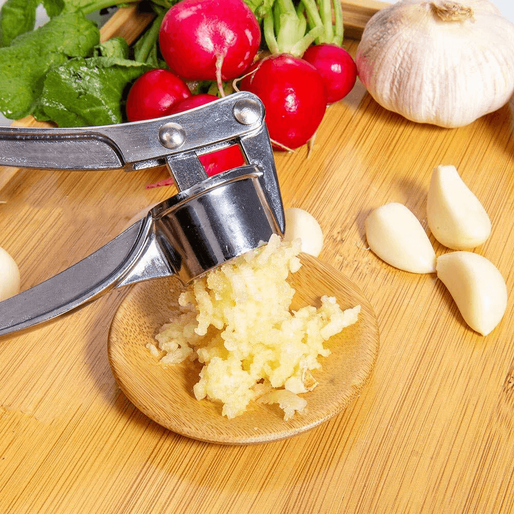 image-Garlic Press Crusher Mincer Chopper Peeler Squeeze Ginger