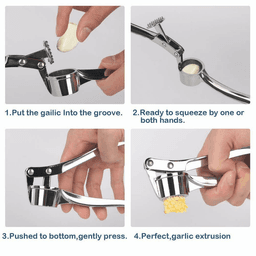image-Garlic Press Crusher Mincer Chopper Peeler Squeeze Ginger