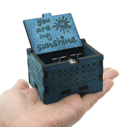 image-You are My Sunshine Hand Crank Wooden Music Box