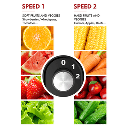 image-2 Speeds 400W Centrifugal Juicer Extractor with Wide Mouth