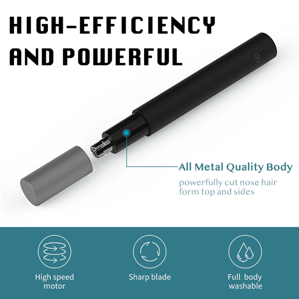 image-Waterproof Painless Ear and Nose Hair Trimmer for Men and Women