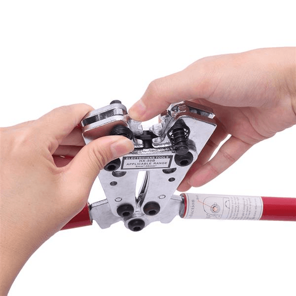 image-HX-50B Connector Crimper Tools Cable Lugs Crimping Cutter Pliers