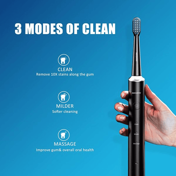 image-3 Cleaning Modes Waterproof Sonic Electric Toothbrush