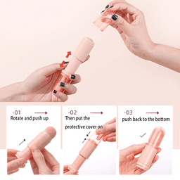 image-Retractable Makeup Brush Portable 4 In 1 Travel Brush Set