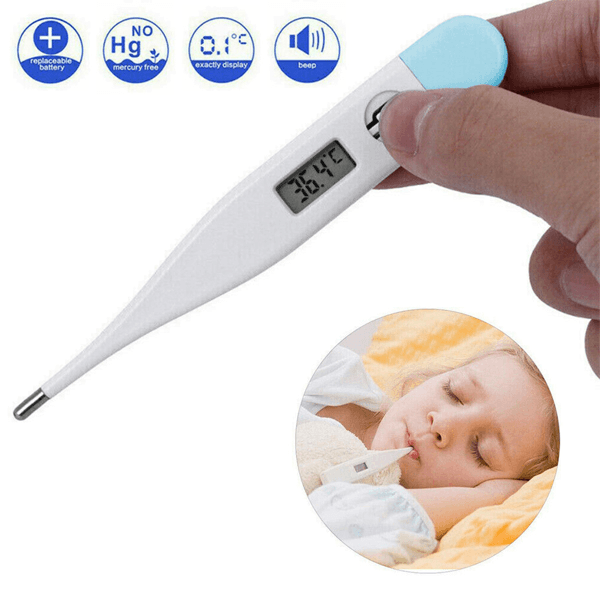image-Digital LCD Thermometer Medical Baby Adult Body Mouth Temperaturer