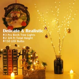 image-20LED Branch Lamp Fairy String Light Tree Twig Floral Flower