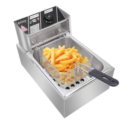image-2500W MAX 110V 6L Stainless Steel Single Cylinder Electric Fryer