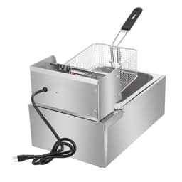 image-2500W MAX 110V 6L Stainless Steel Single Cylinder Electric Fryer