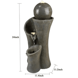 image-24inches Outdoor Waterfall Garden Fountain