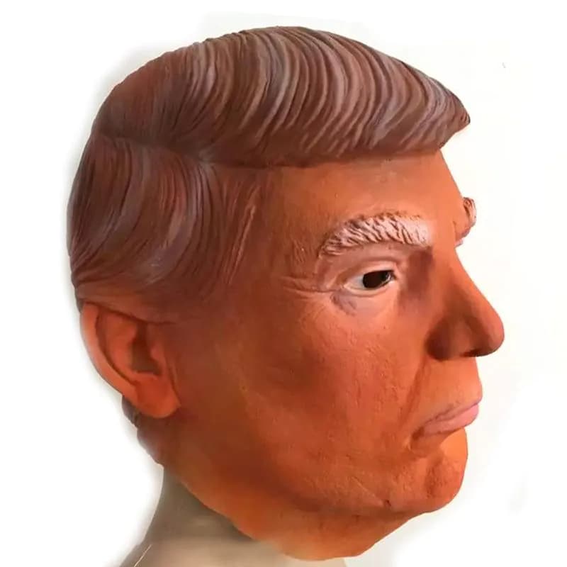 image-Male Candidate Mask Latex Mask Brown color