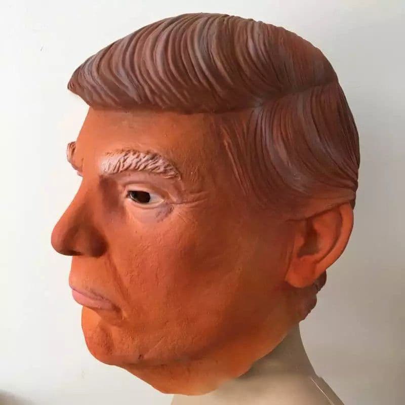 image-Male Candidate Mask Latex Mask Brown color
