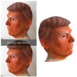 image-Male Candidate Mask Latex Mask Brown color